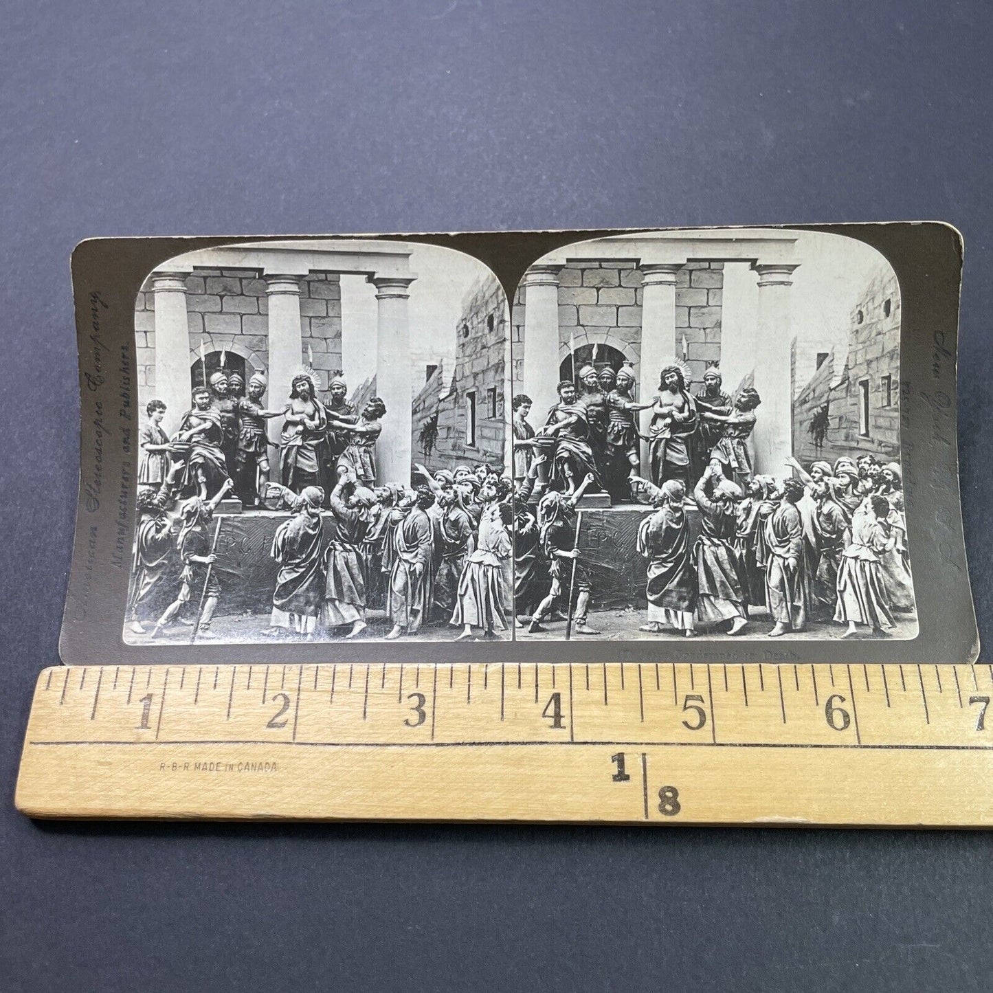 Antique 1880s Jesus Is Condemned To Death Stereoview Photo Card P3132