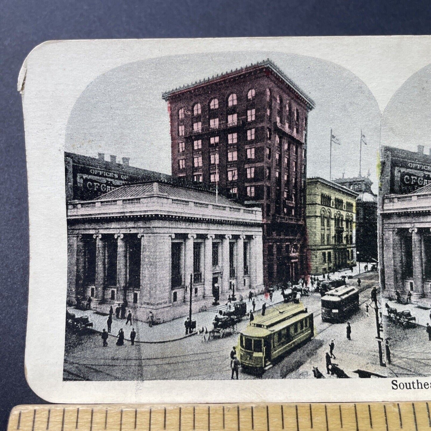 Antique 1890s Main Street Rochester New York Stereoview Photo Card P3067