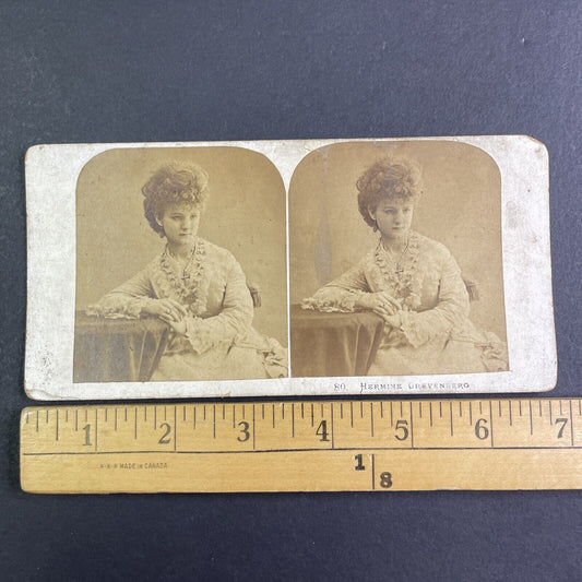 Actress & Model Hermine Grevenberg Stereoview Antique c1875 X3589