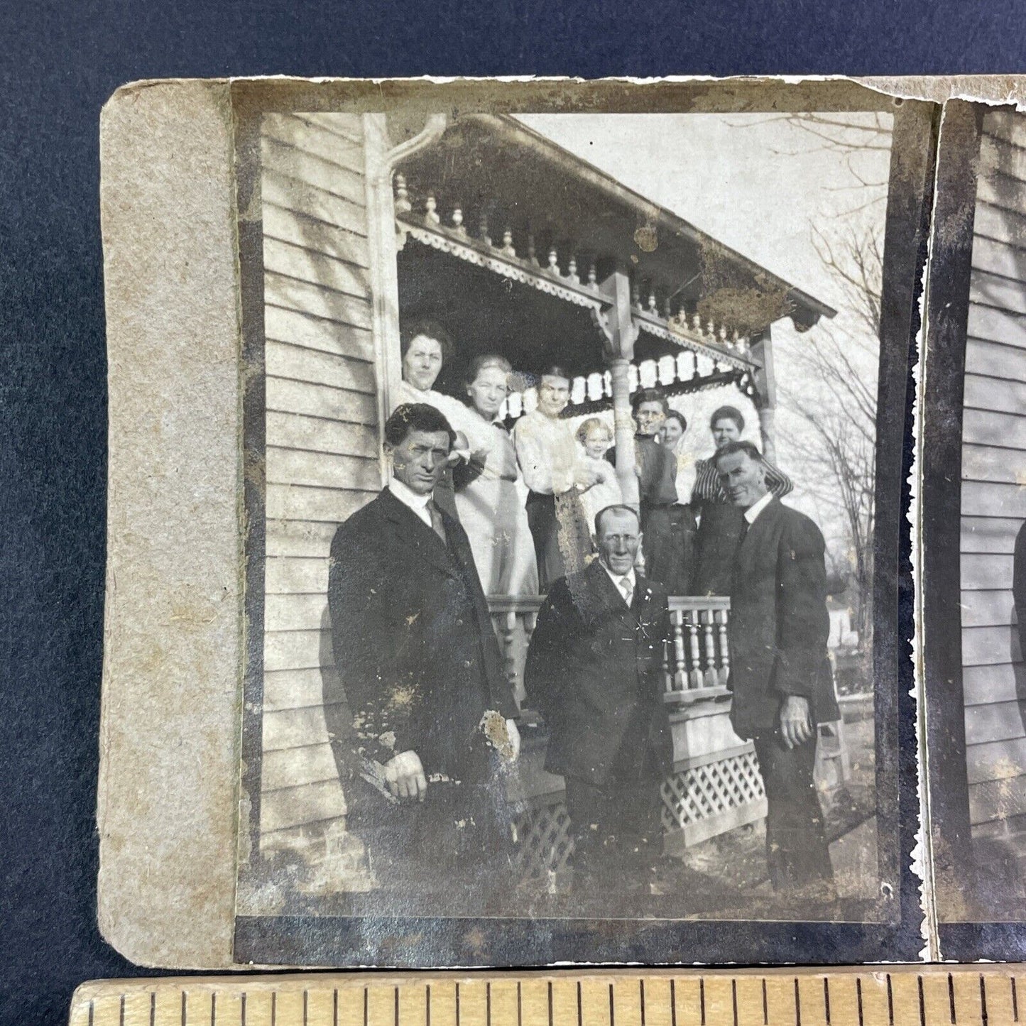 Inventor Harriet A. Brown at House Stereoview Voluntown Connecticut c1920 Y1711