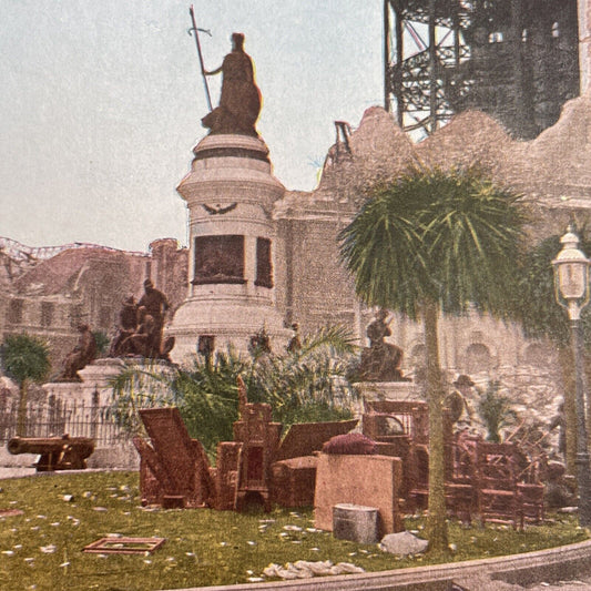 Antique 1910s San Francisco Earthquake Cityh Hall Stereoview Photo Card 2300-58