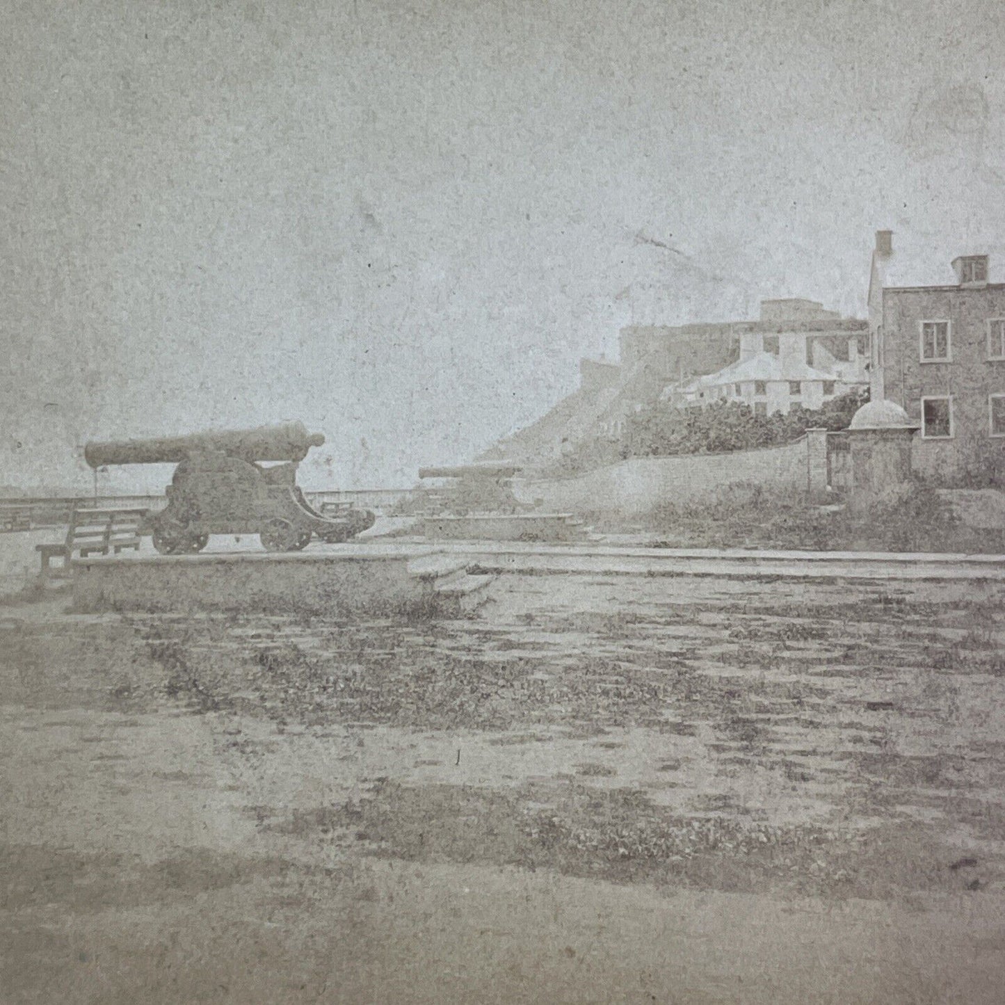 Armory & Citadel Quebec City Canada Stereoview JG Parks Antique c1865 X3506