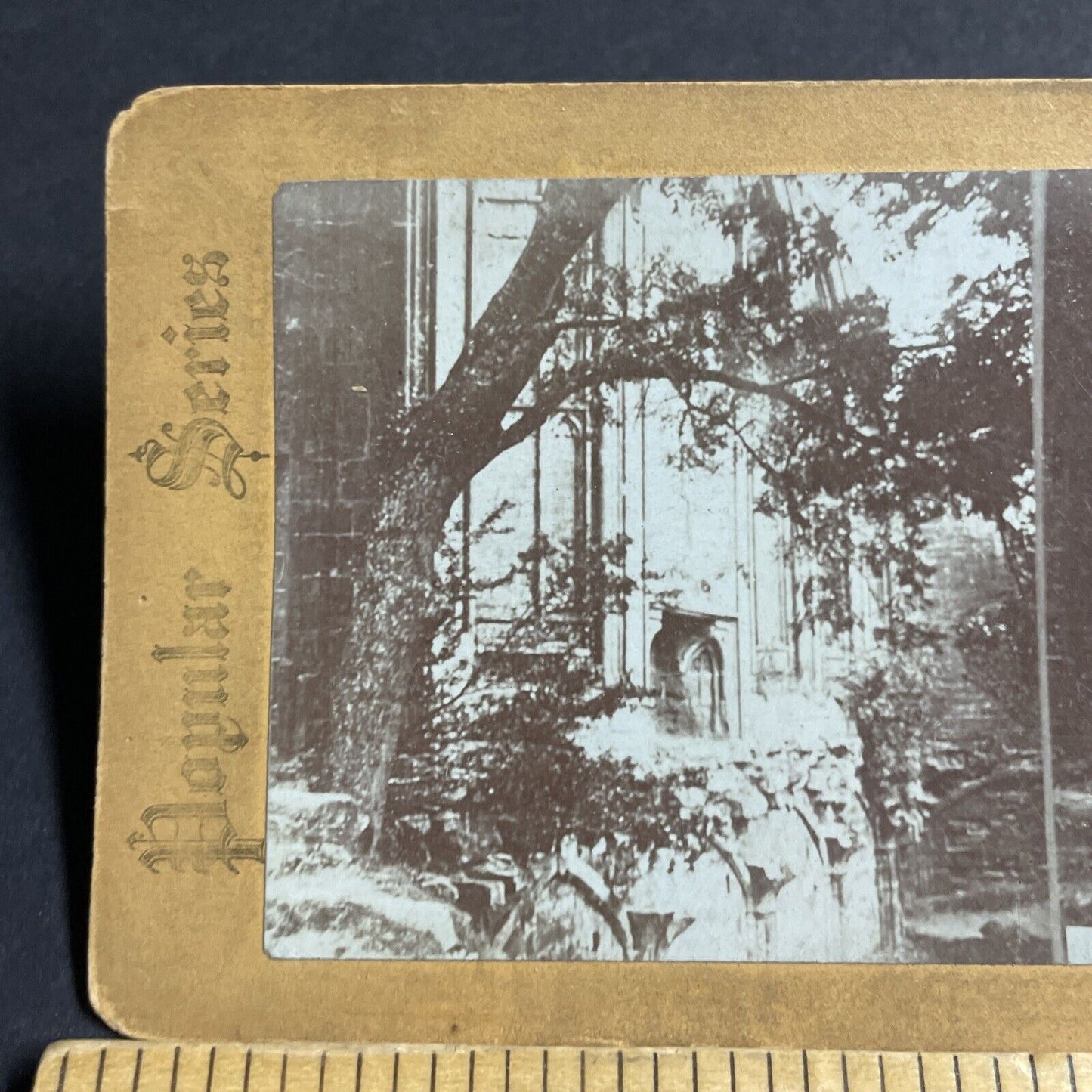 Antique 1870s Kenilworth Castle England UK Stereoview Photo Card P4537