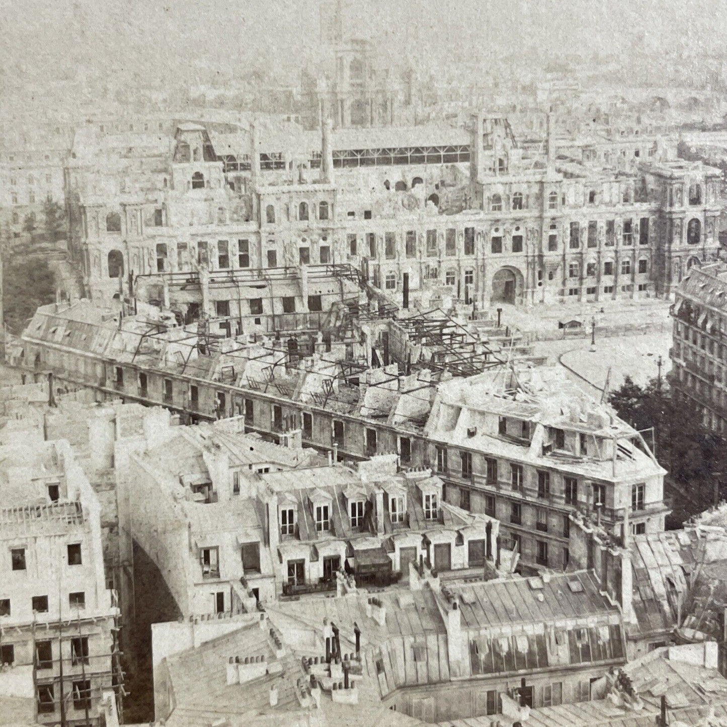 Antique 1870s Panorama View Of Paris France Stereoview Photo Card P4177