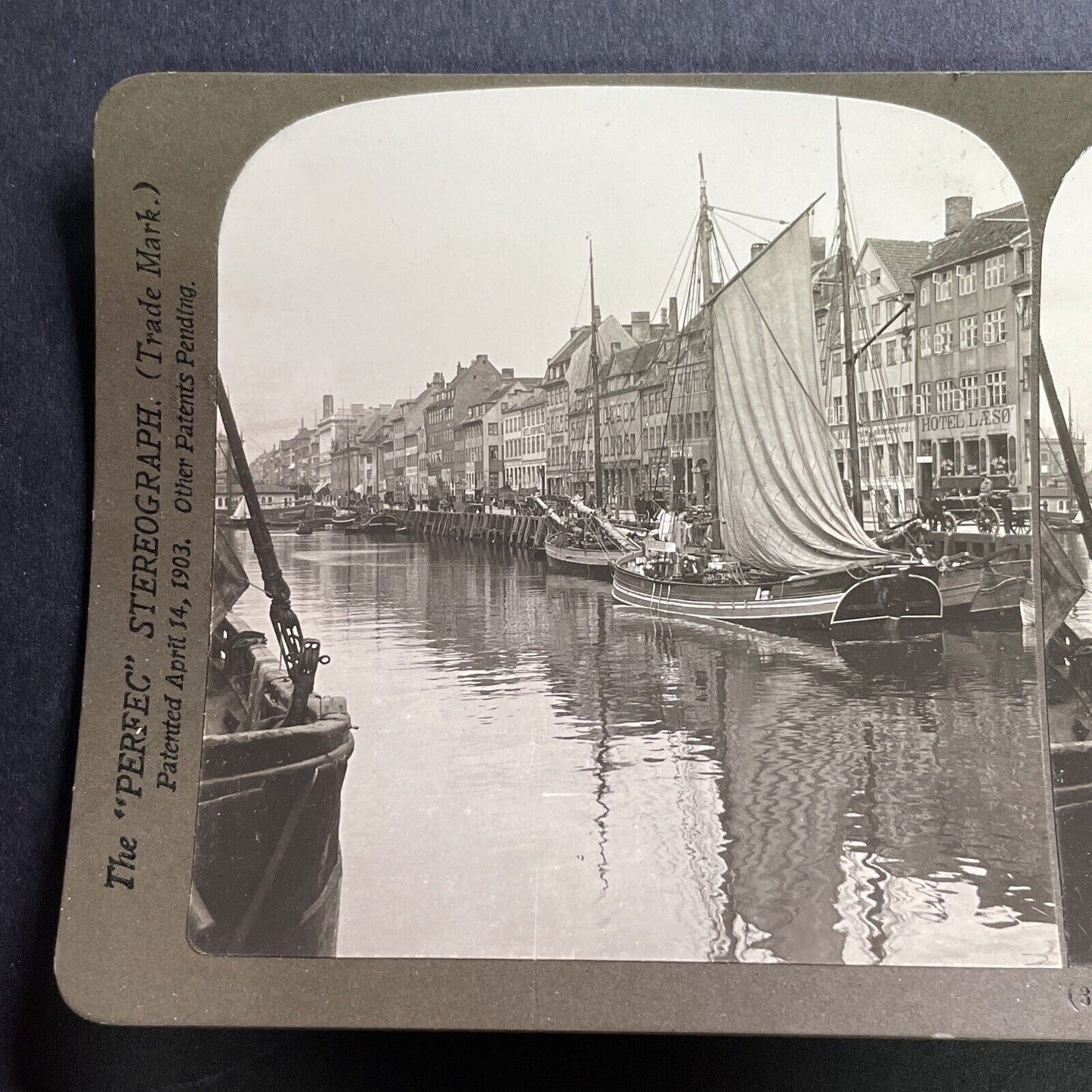 Antique 1902 Shipping Port Of Copenhagen Denmark Stereoview Photo Card P1578