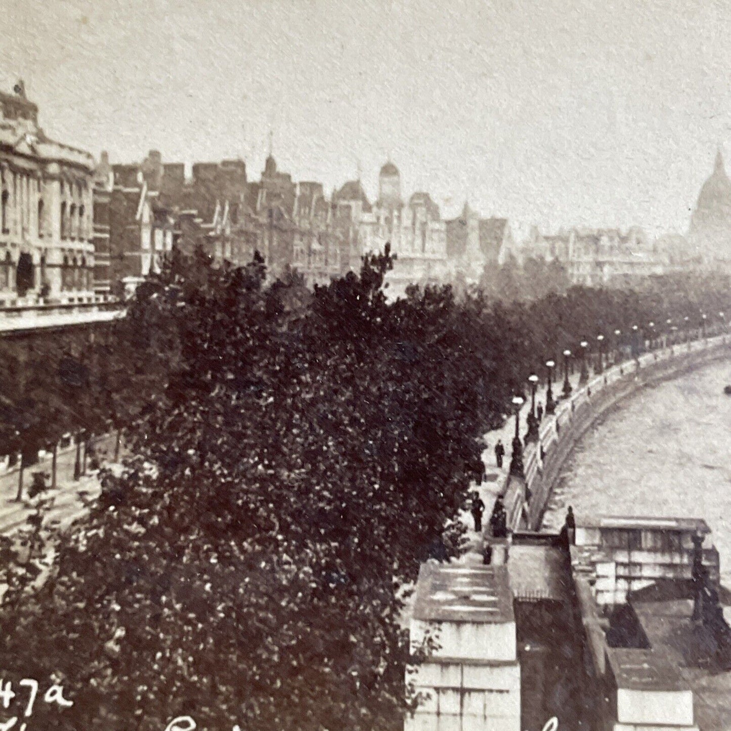 Antique 1870s The Thames River London England UK Stereoview Photo Card P4606