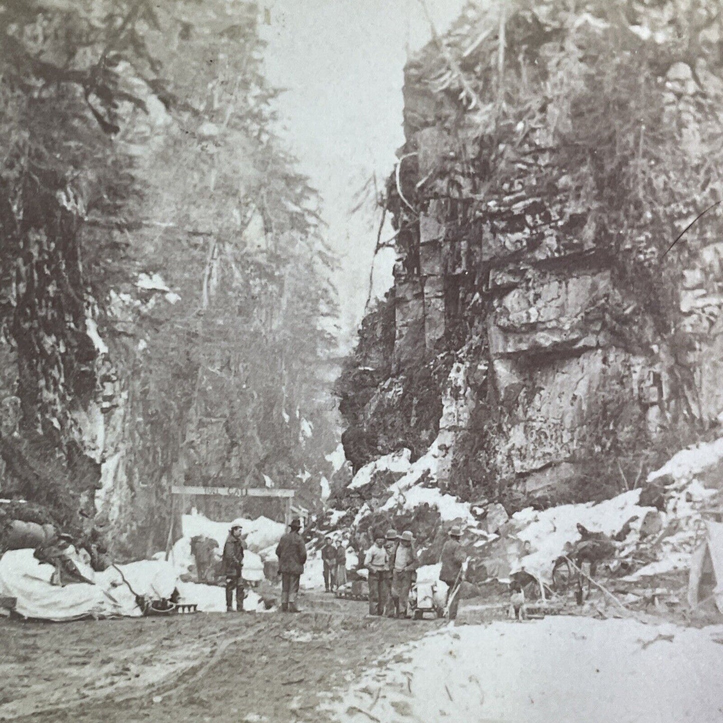 The Klondike Gold Rush Chilkoot Trail Alaska Stereoview Antique c1898 Y1375