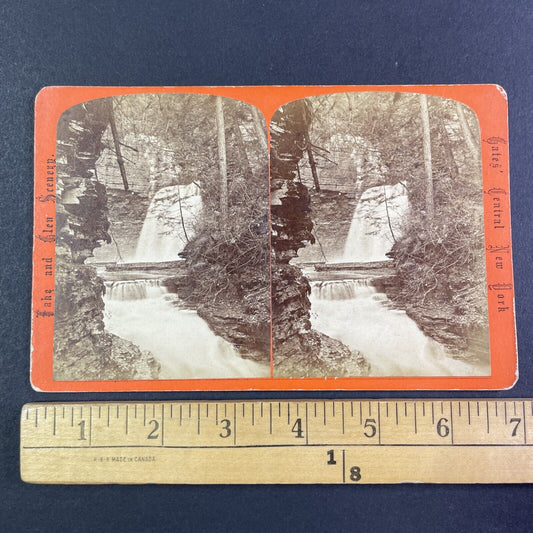 Eagle Falls Watkins Glen New York Stereoview G.F. Gates Antique c1869 Y2833