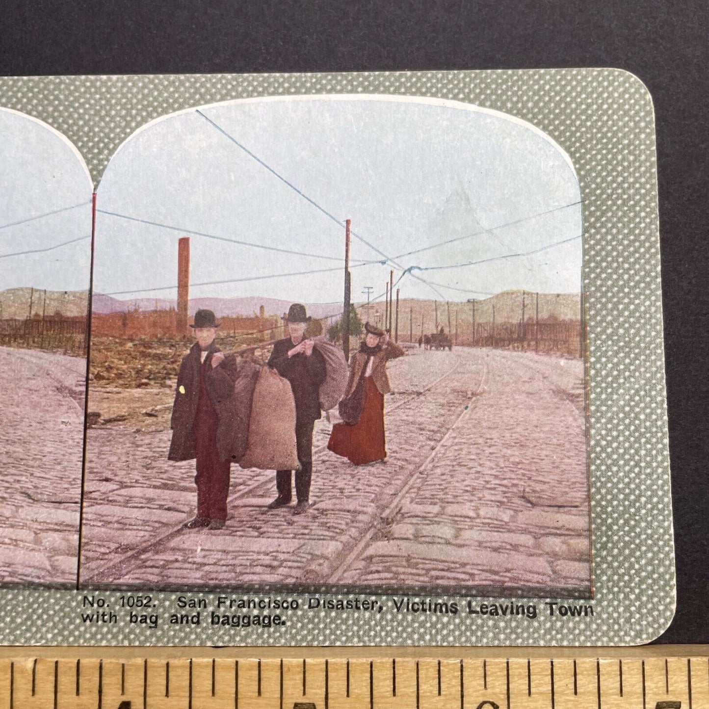 Antique 1910s San Francisco Earthquake Hobos Stereoview Photo Card 2300-51