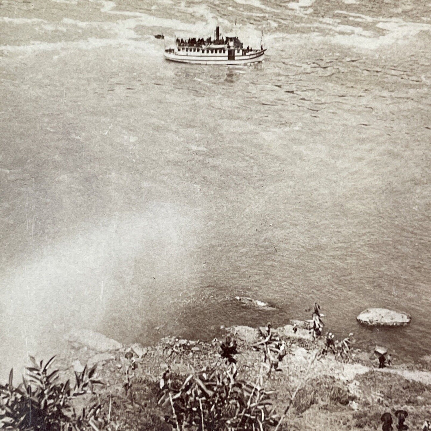 Maid of the Mist on the Niagara River New York Stereoview Antique c1901 Y1785