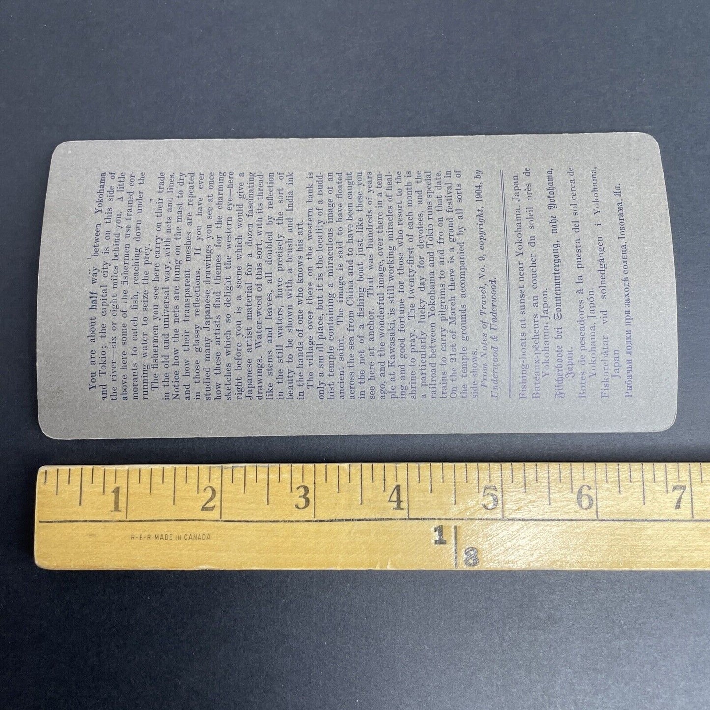 Antique 1904 Japanese Fisherman In Yokohama Japan Stereoview Photo Card P901