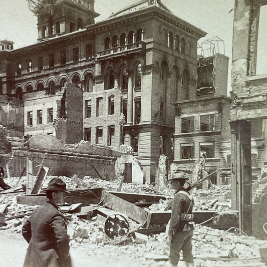 Antique 1906 Earthquake Damage San Francisco CA Stereoview Photo Card P3920