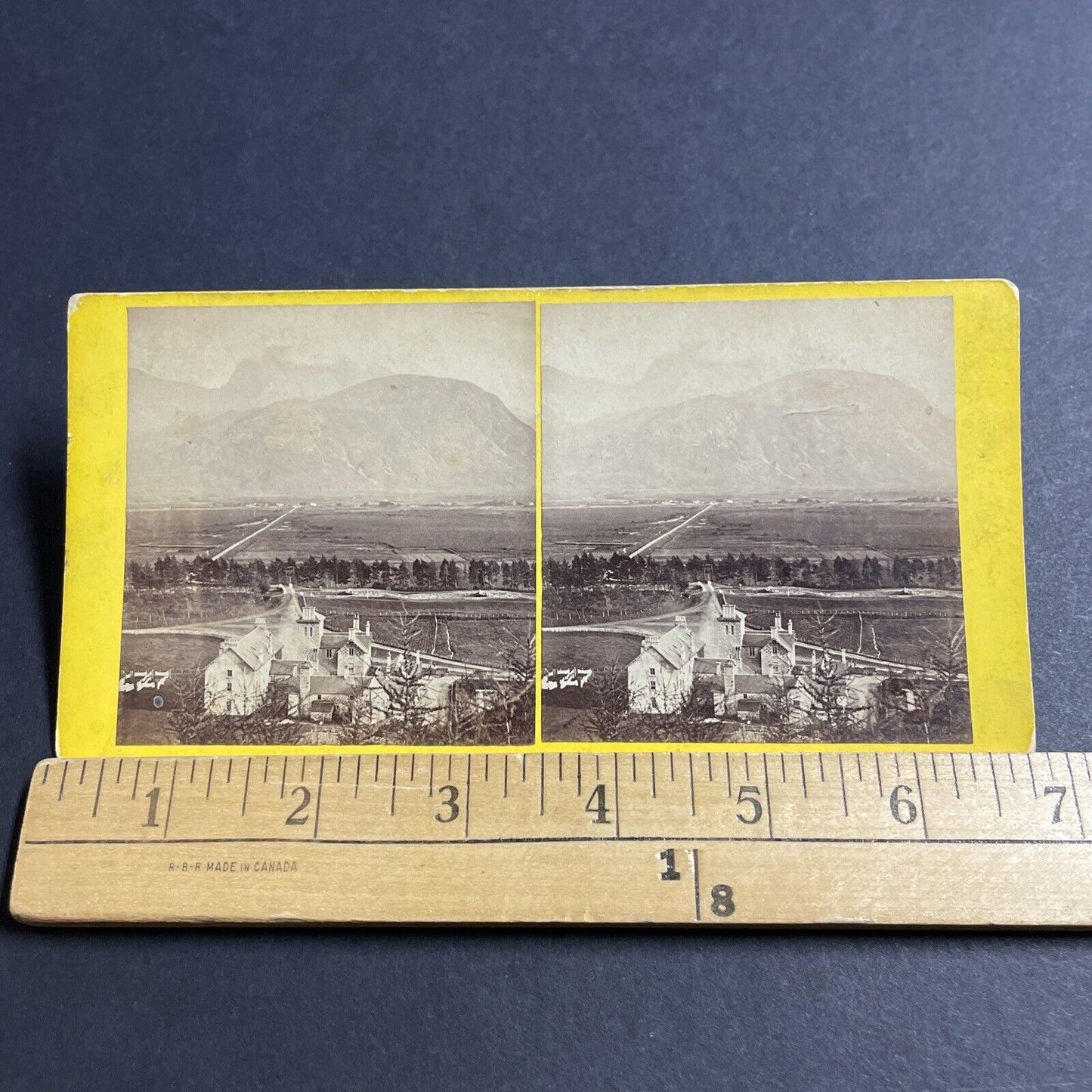 Antique 1870s Ben Nevis Old Scottish Church Scotland Stereoview Photo Card P5533