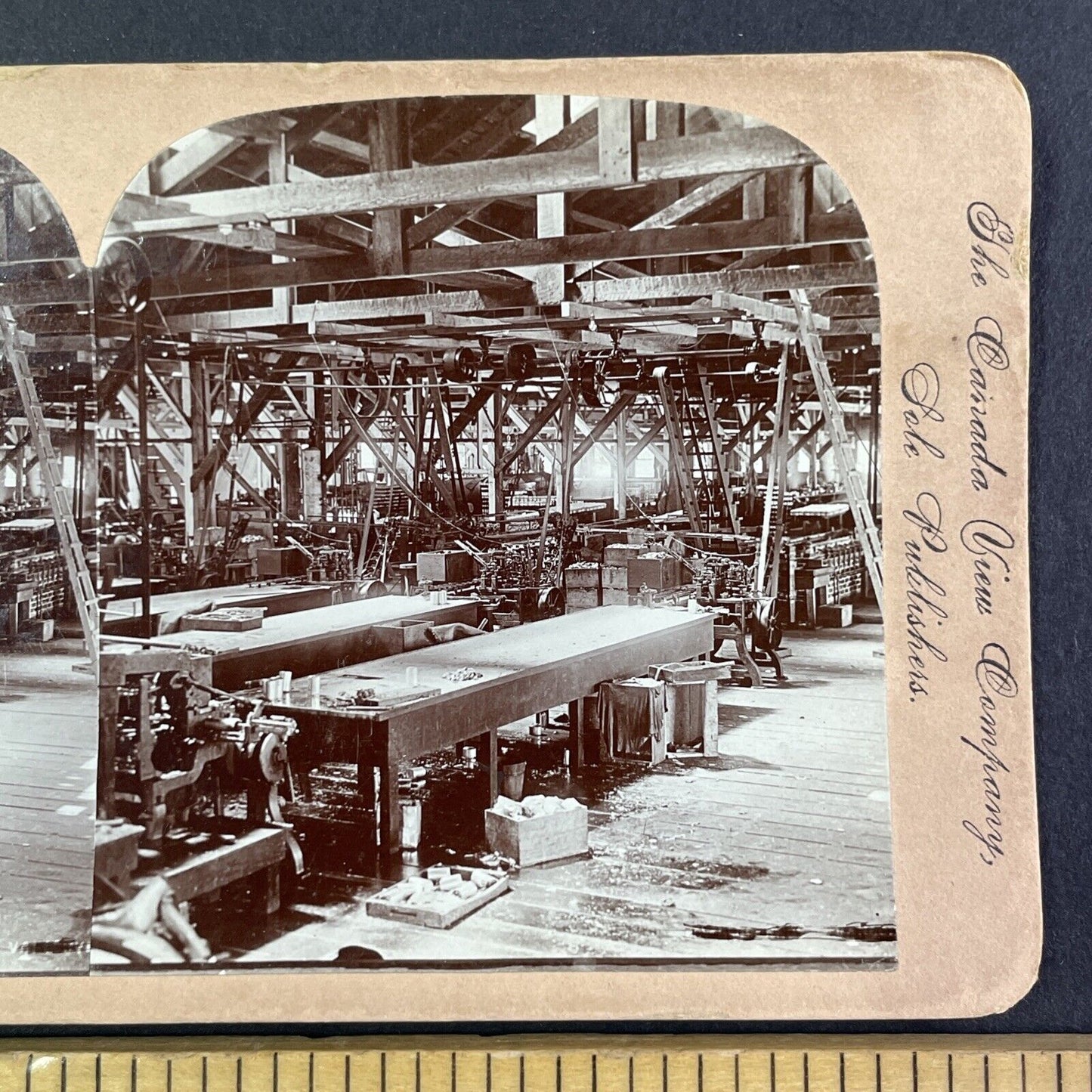 Fish Canning Factory British Columbia Stereoview CPR Rail Views c1899 Y2103