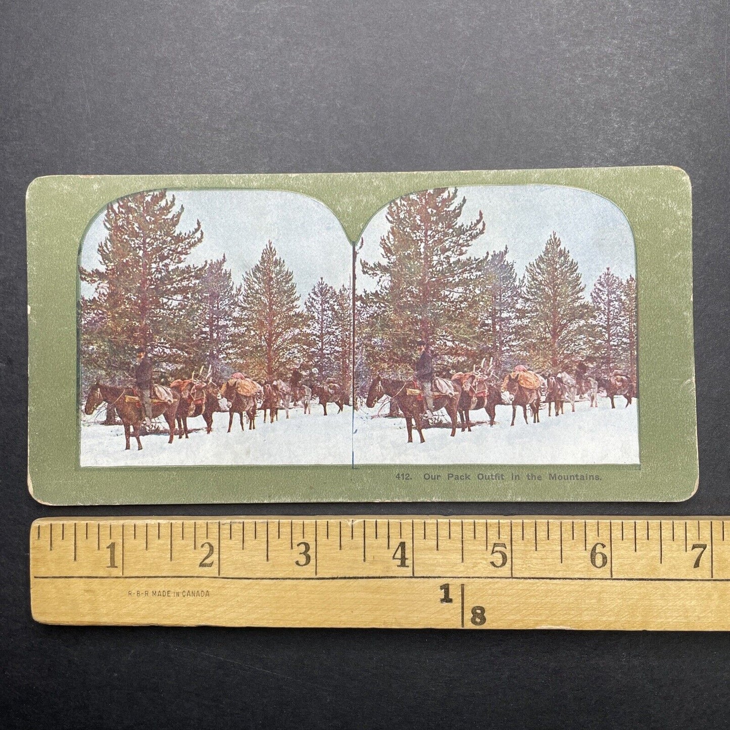 Antique 1899 Prospectors Heading West Stereoview Photo Card P580-079