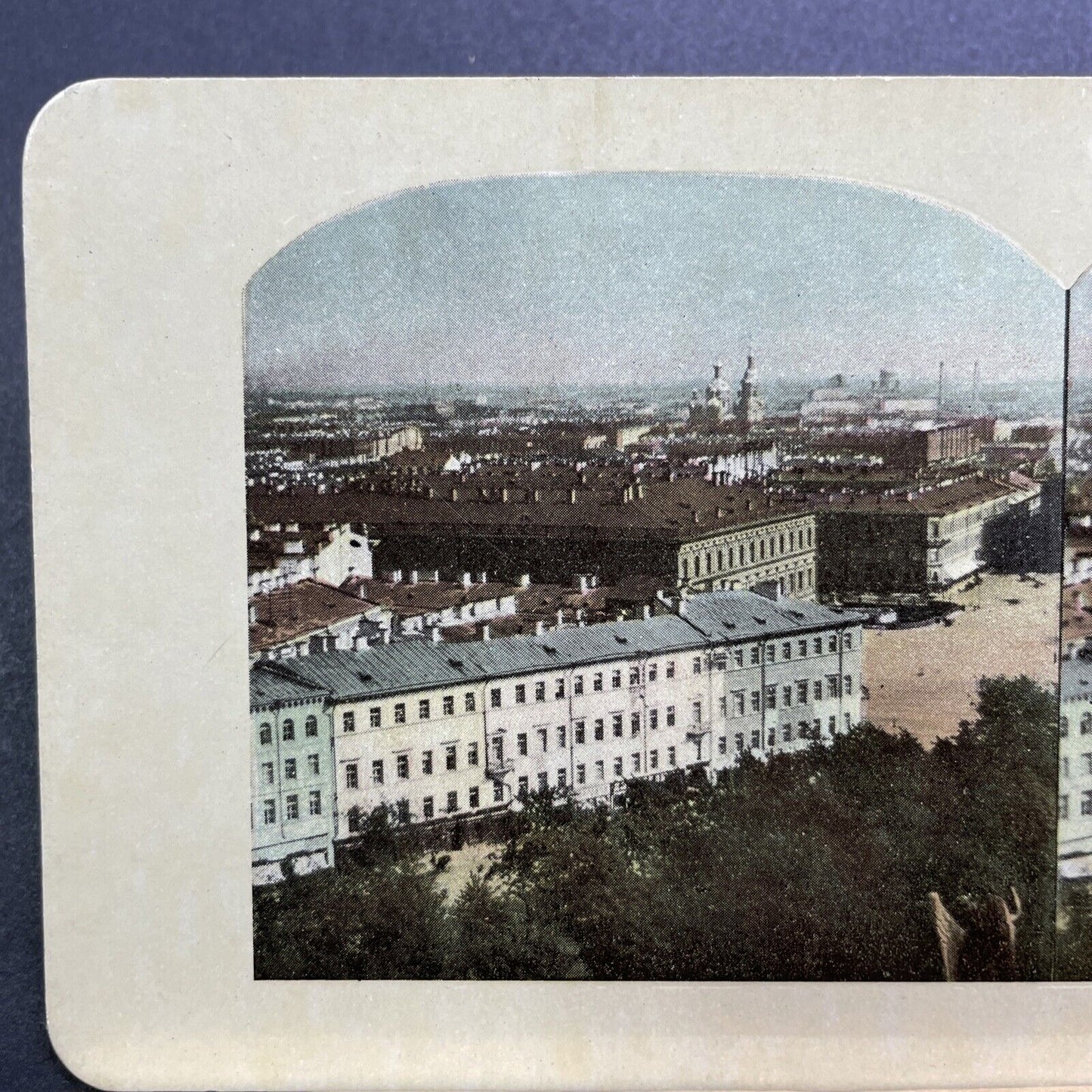 Antique 1910s St. Petersburg Russia City View Stereoview Photo Card V3576