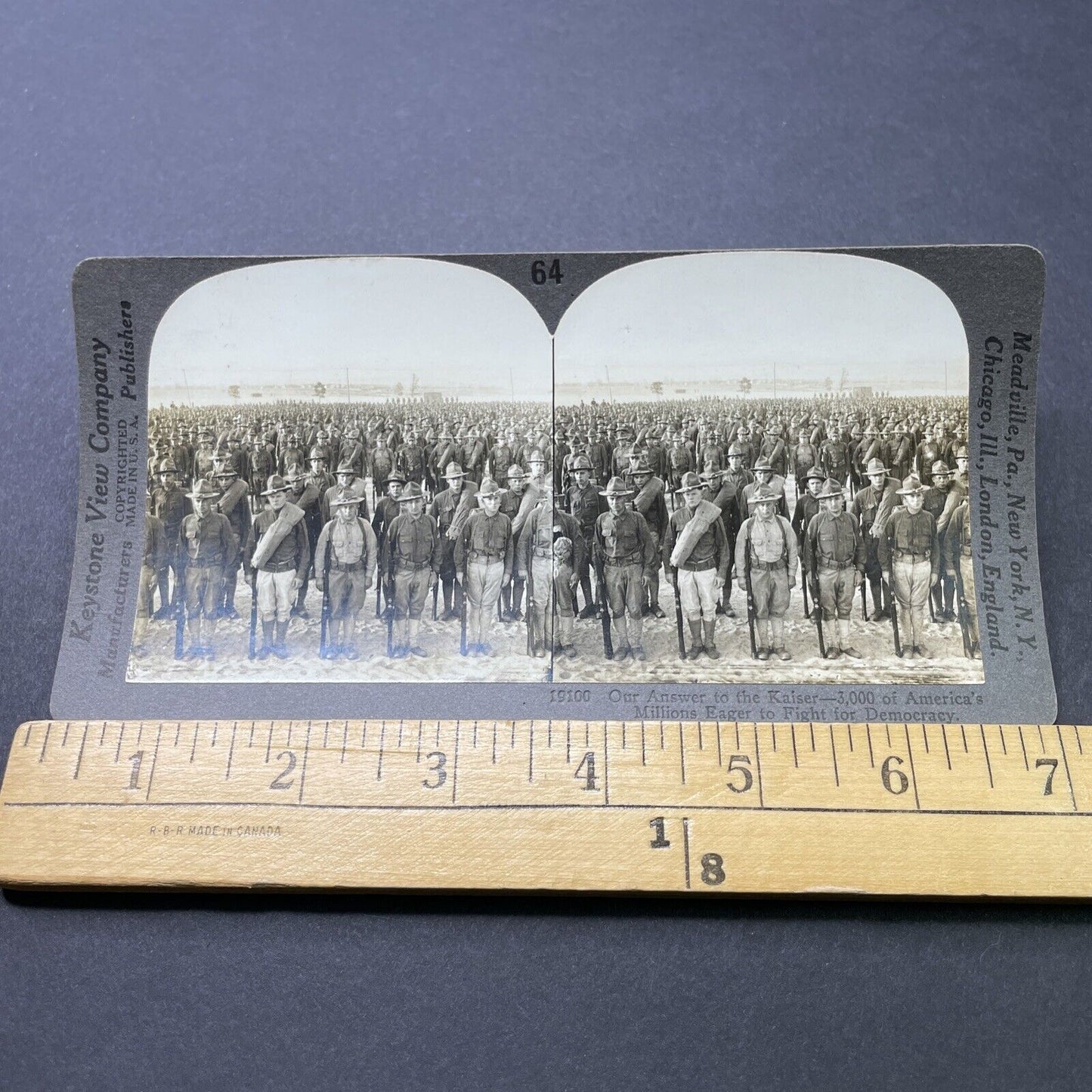 Antique 1918 US Army Prepares For Deployment WW1 Stereoview Photo Card P2744