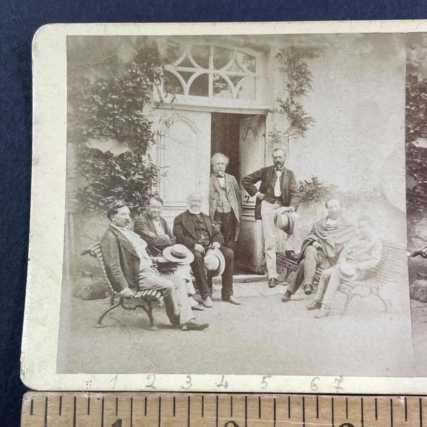 Maxence de Grassin & Louis Vignancour Families Stereoview Antique c1876 X2480