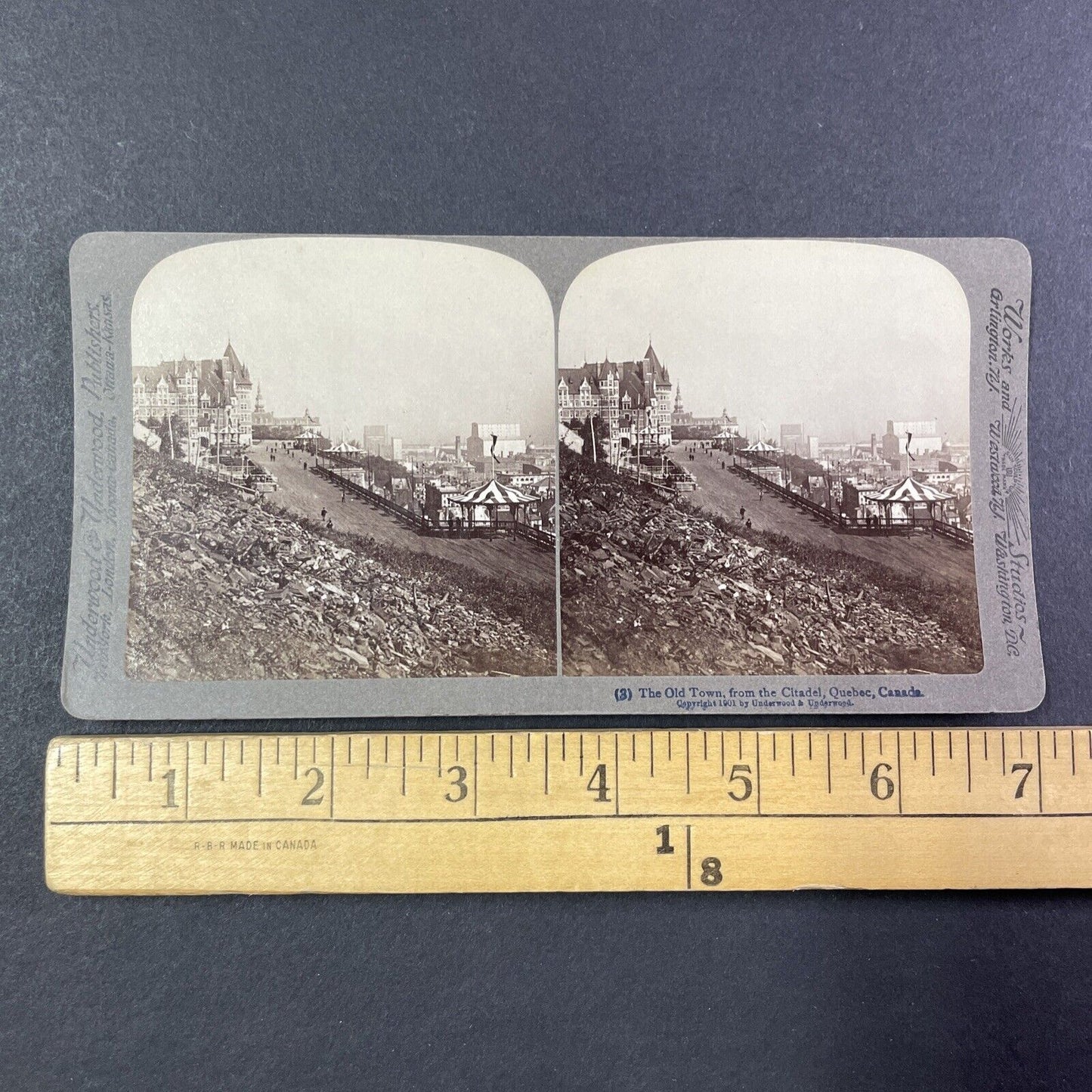 Chateau Frontenac Quebec City Canada Stereoview Antique c1901 Y1770