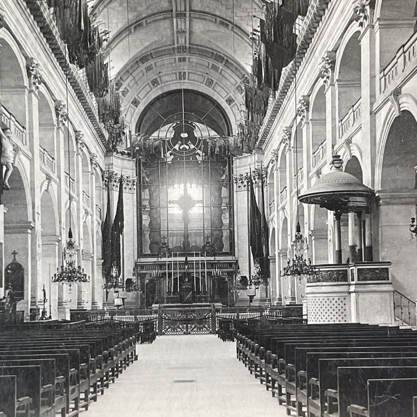 The Chapel Les Invalides Paris France Stereoview Antique c1910s Y446