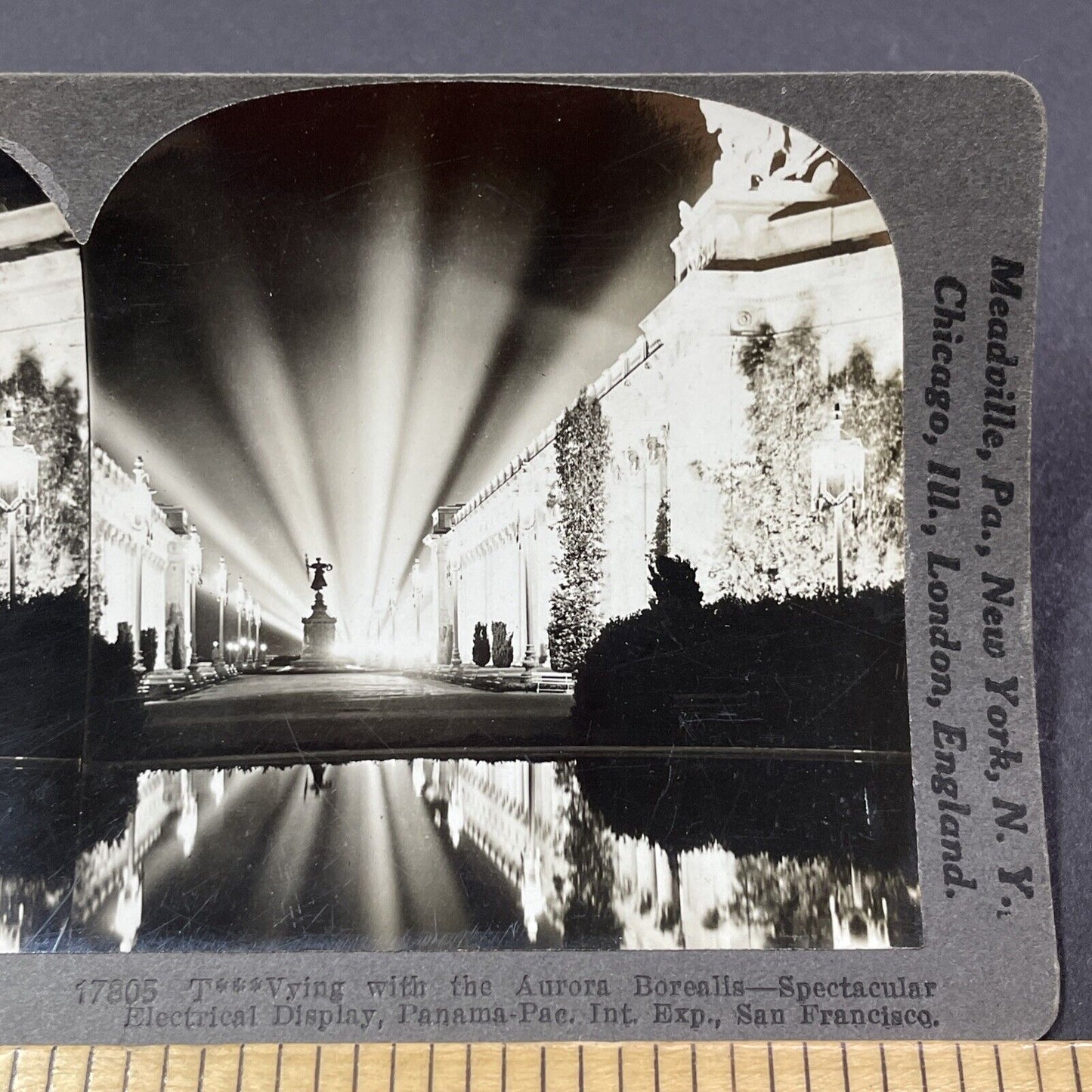 Antique 1915 Panama Pacific Building San Francisco Stereoview Photo Card V2193