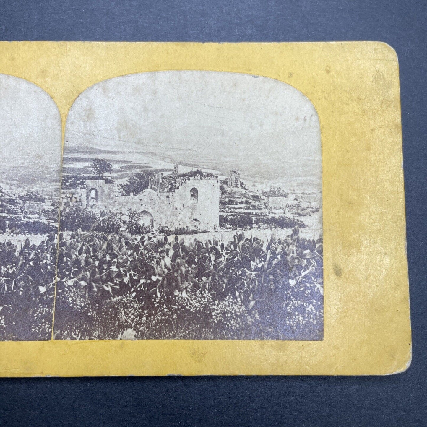 Antique 1860s Church Of St. John The Baptist Samaria Stereoview Photo Card P1126