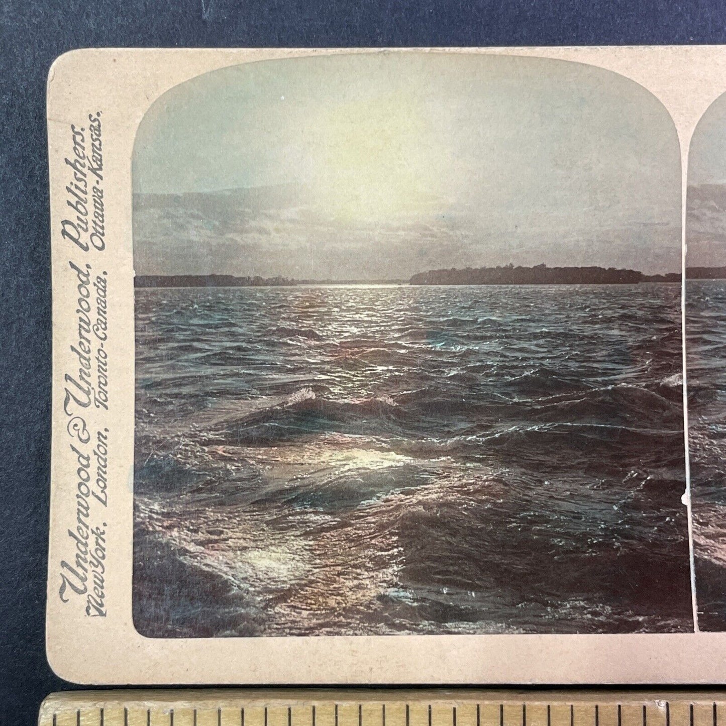 St. Lawrence River Rapids Stereoview Cedars Les Cedres Quebec Antique c1902 Y536