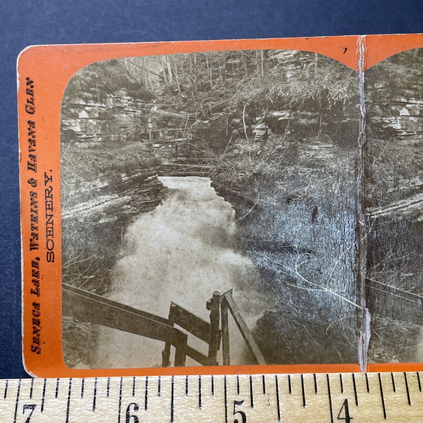 Antique 1860s Havana Glen Watkins Glen New York Stereoview Photo Card P2282