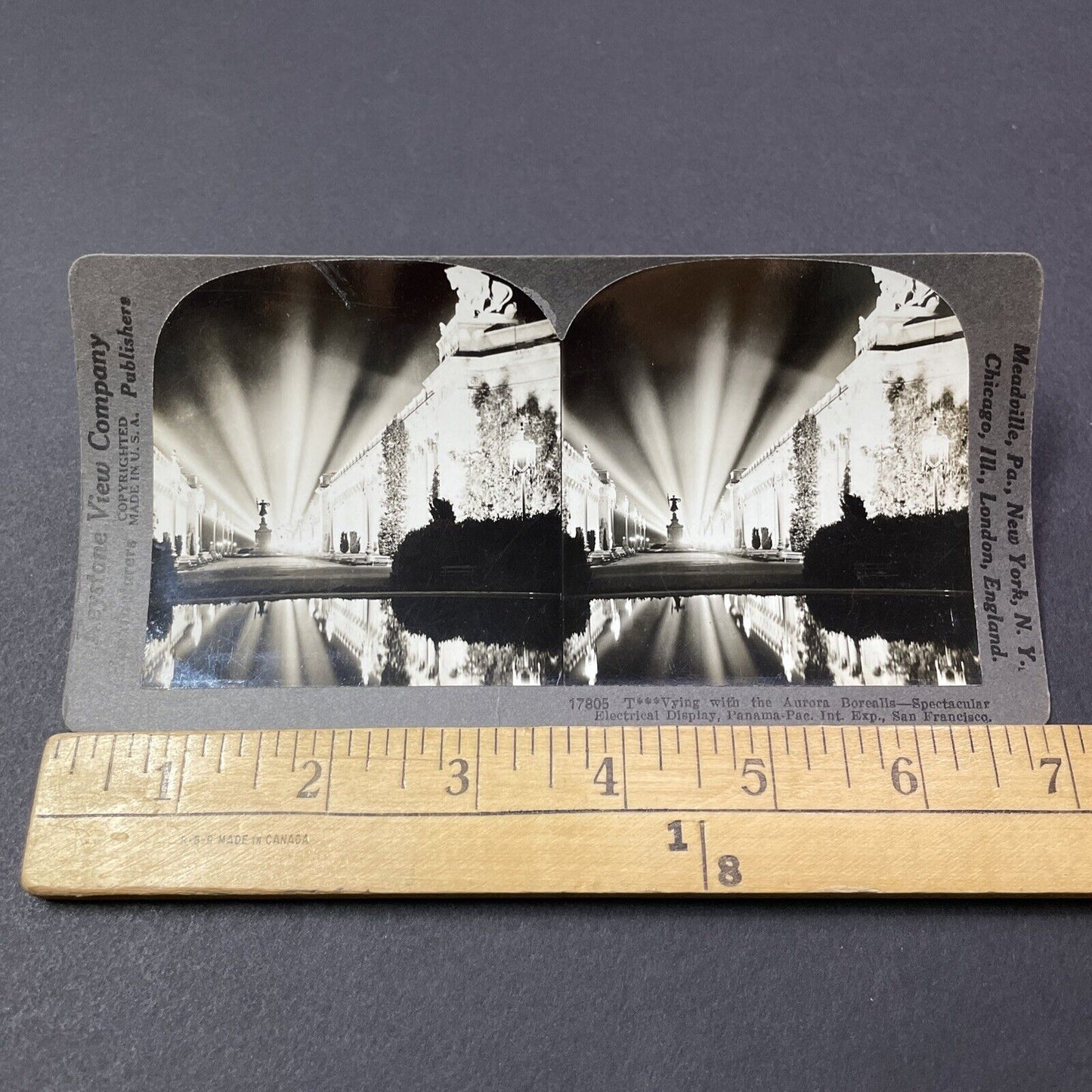 Antique 1915 Panama Pacific Building San Francisco Stereoview Photo Card V2193