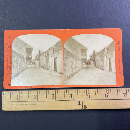 St. George Street St. Augustine Florida Stereoview Antique c1875 Y045