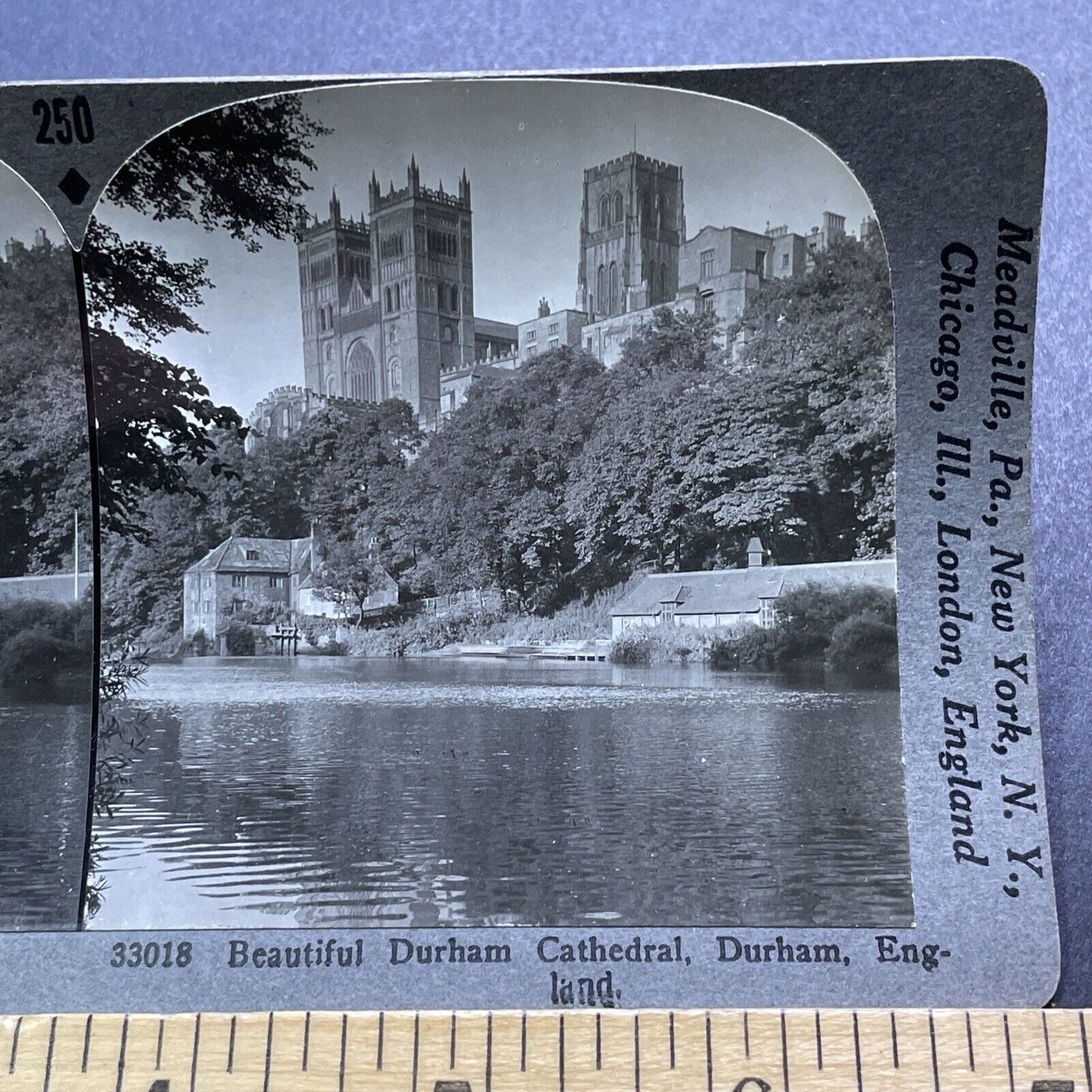 Antique 1920s Durham Cathedral Church England UK Stereoview Photo Card V2968