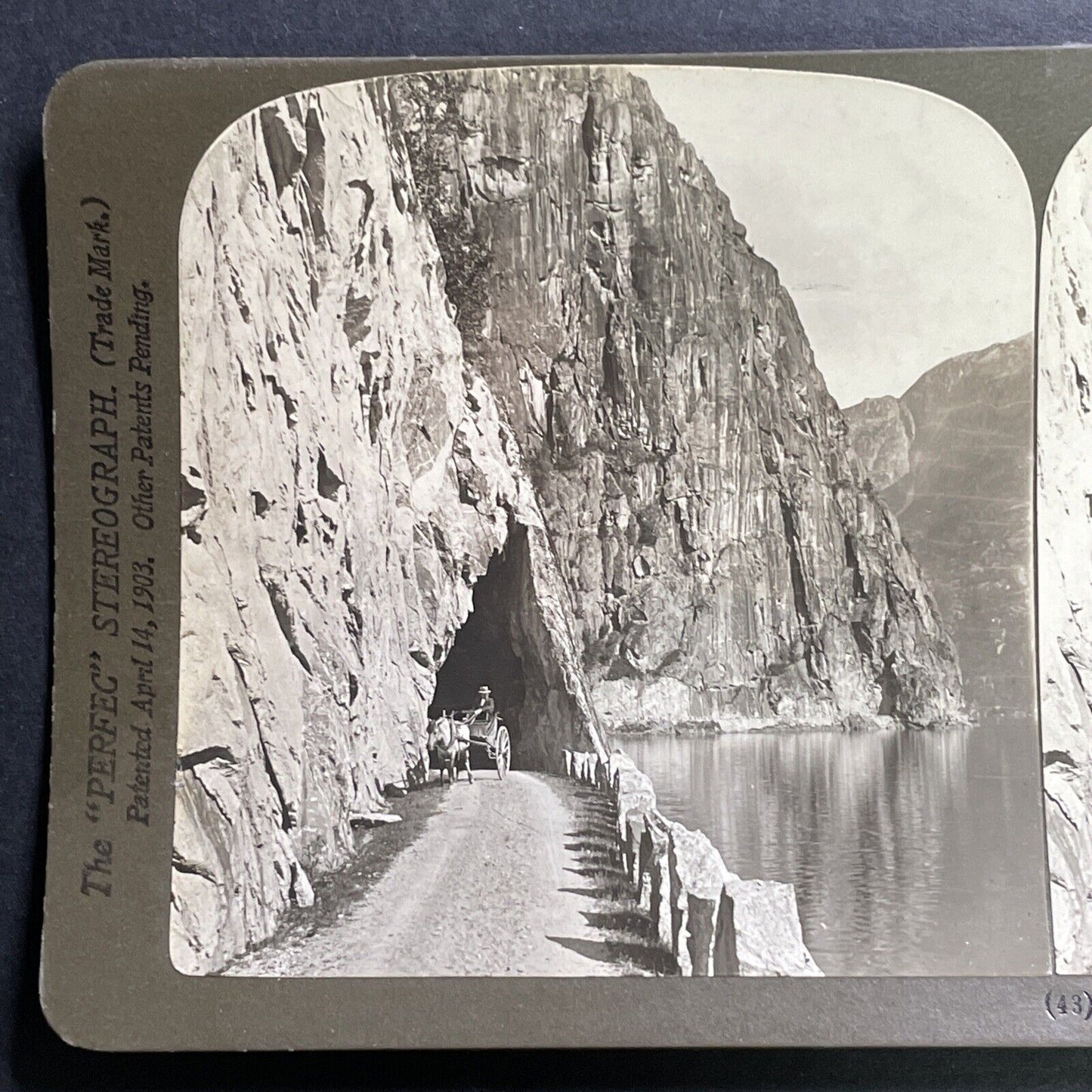 Antique 1902 Mountain Pass Eidfjord Norway Stereoview Photo Card P1456