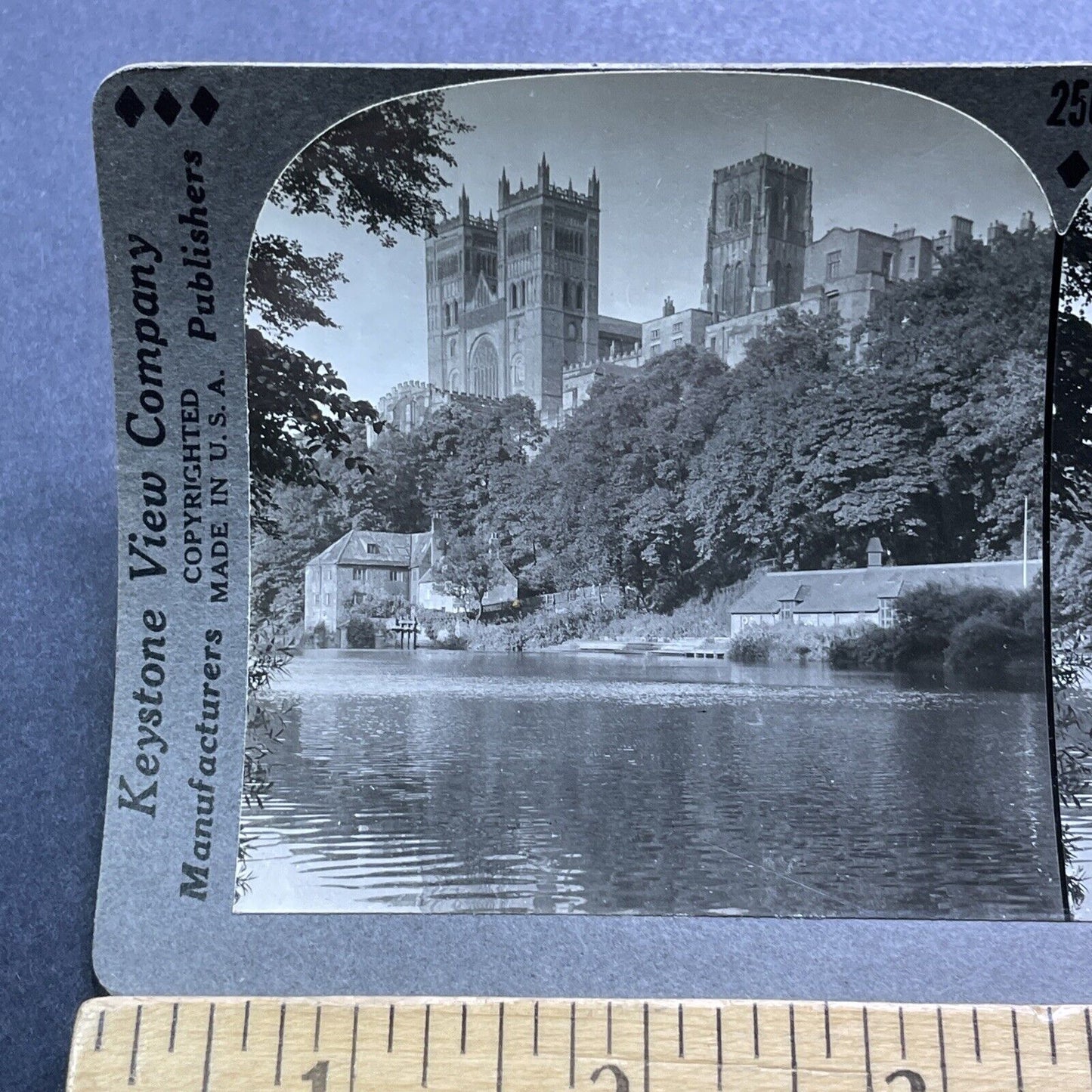 Antique 1920s Durham Cathedral Church England UK Stereoview Photo Card V2968