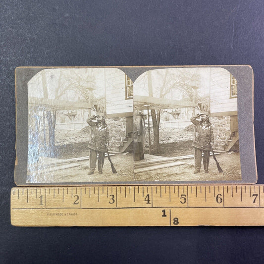 Wild Bill Hickok In Niagara Falls Stereoview Wild West Show Antique c1872 X2587