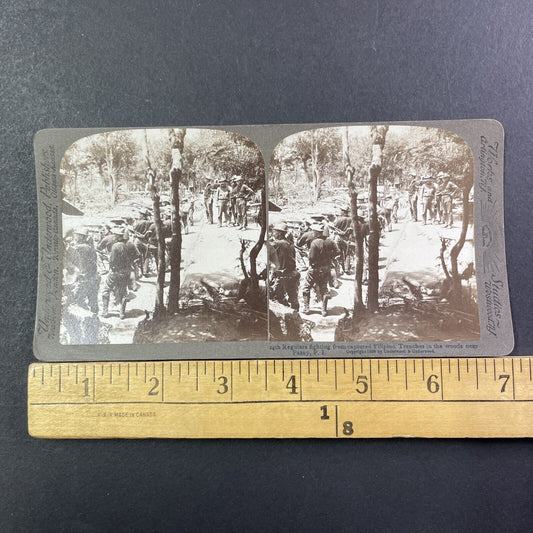 12th U.S. Infantry Regiment Stereoview Philippines War Antique c1899 X2734