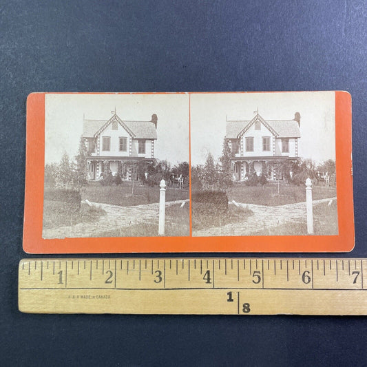 Victorian House Perry County Pennsylvania Stereoview Antique c1860s Y461