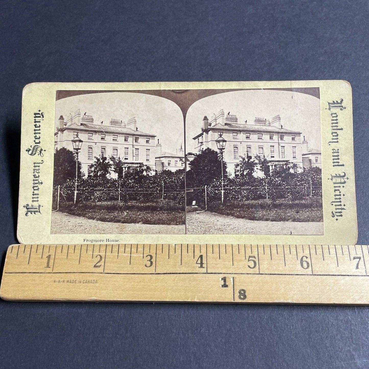 Antique 1870s Frogmore House Cottage Castle England Stereoview Photo Card P4374