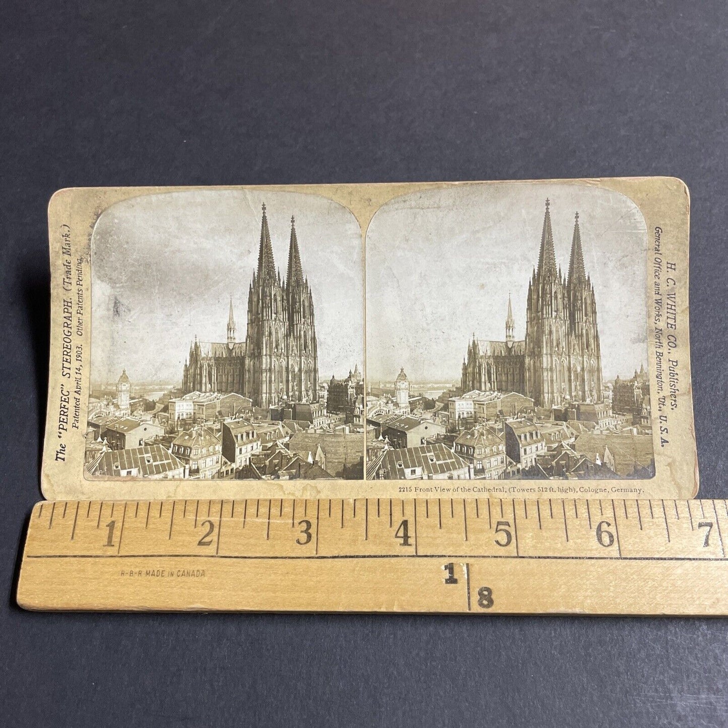 Antique 1901 The Great Church Cathedral Cologne DE Stereoview Photo Card P4480