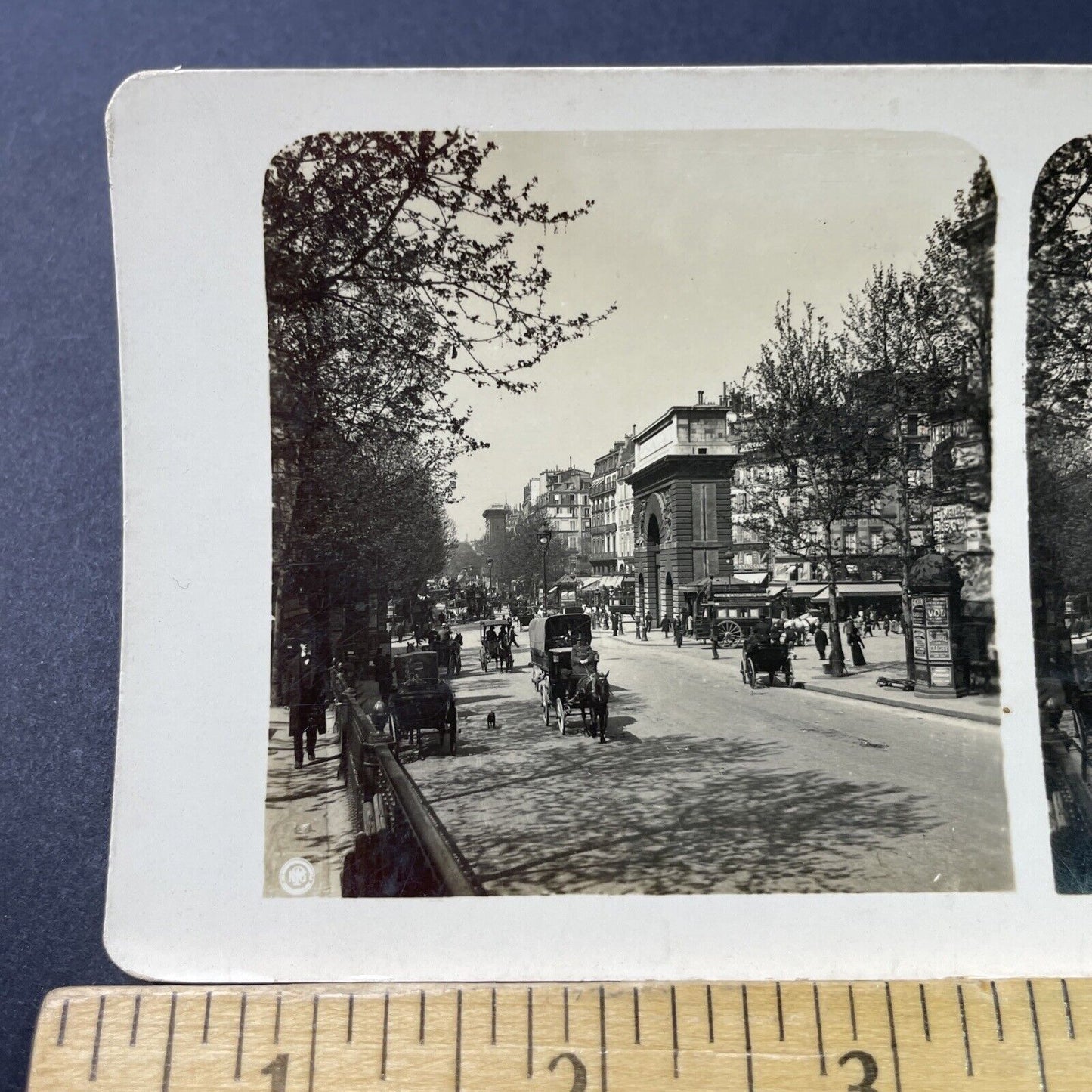 Antique 1890s St. Martin Street Paris France Stereoview Photo Card P3046