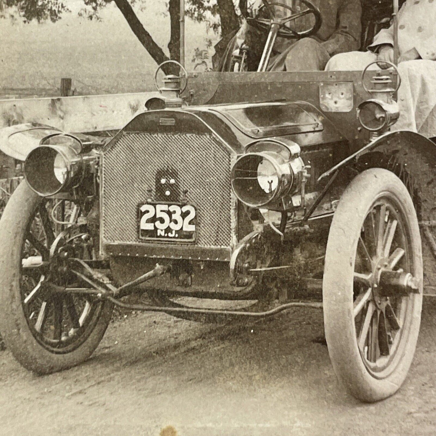 1905 Peerless Motors Direct Drive Stereoview New Jersey Antique c1905 X1510