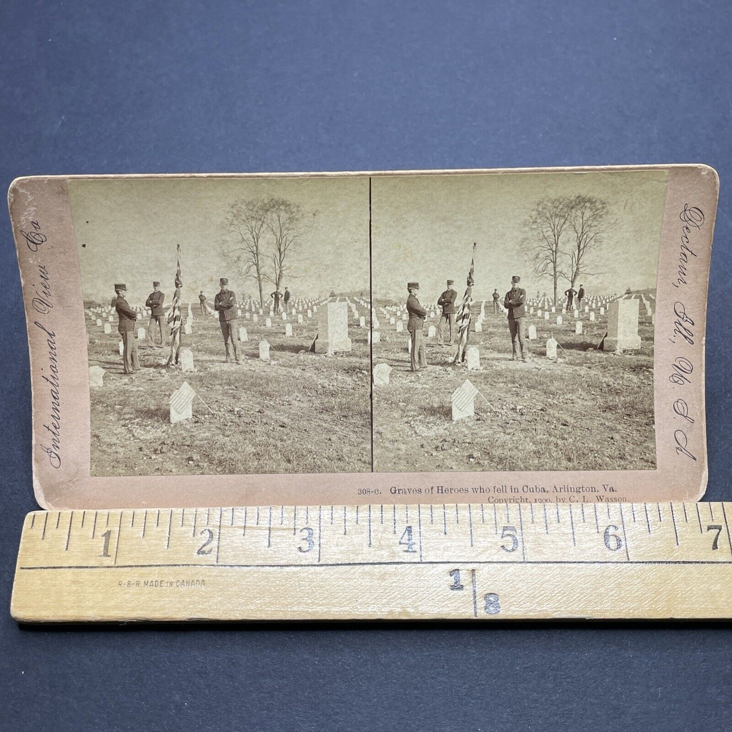 Antique 1900 US War Dead Cuban War Of Independence Stereoview Photo Card P1821