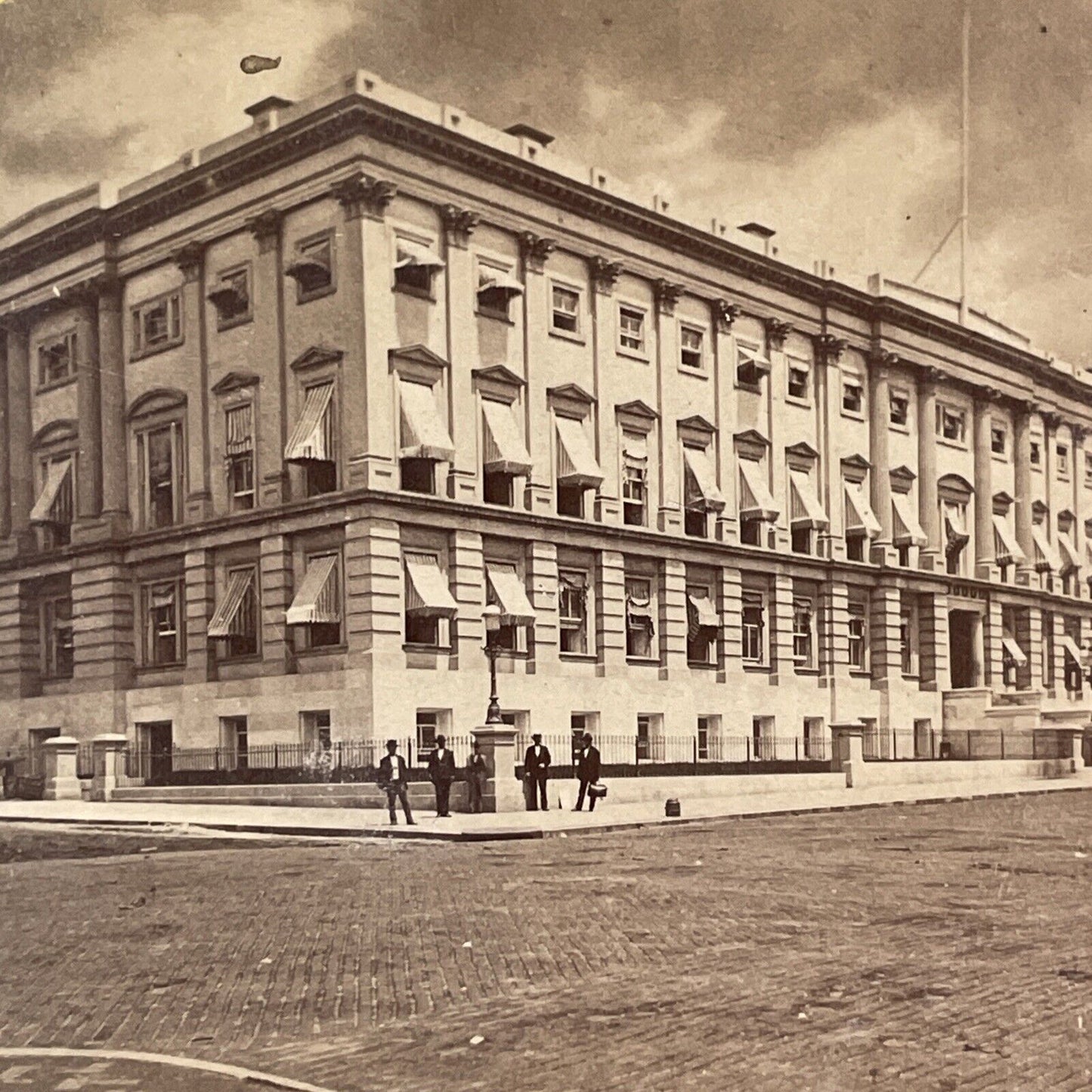 USPS Post Office Washington DC Stereoview John F. Jarvis Antique c1870s X3579