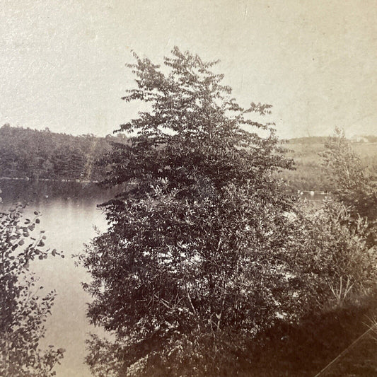 Antique 1870s Lake Winnipesaukee New Hampshire Stereoview Photo Card V1838