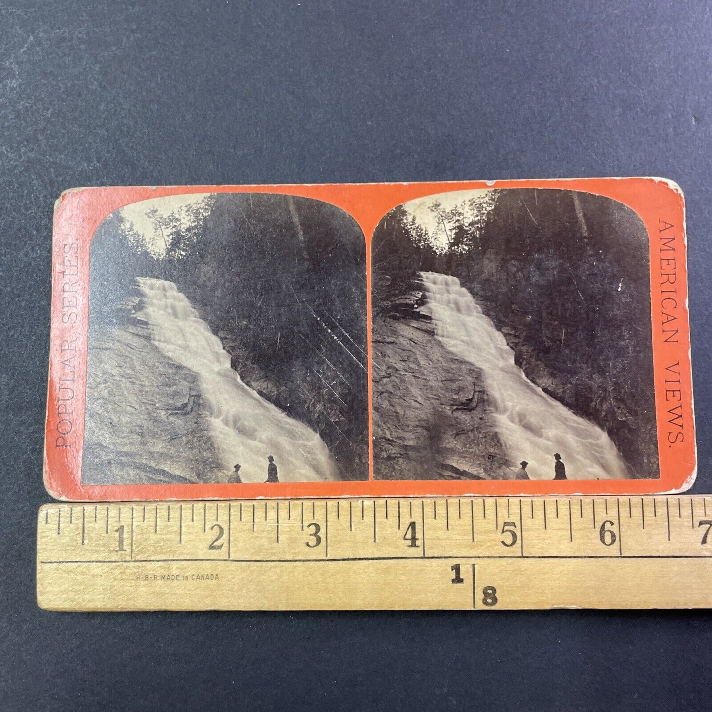 Ripley Falls New Hampshire Stereoview HT Anthony Photo Card Antique 1870 X877