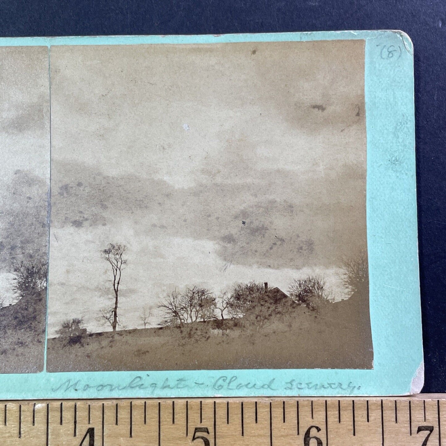 Boscawen New Hampshire Sunset Stereoview MC Harriman Antique c1875 X1220