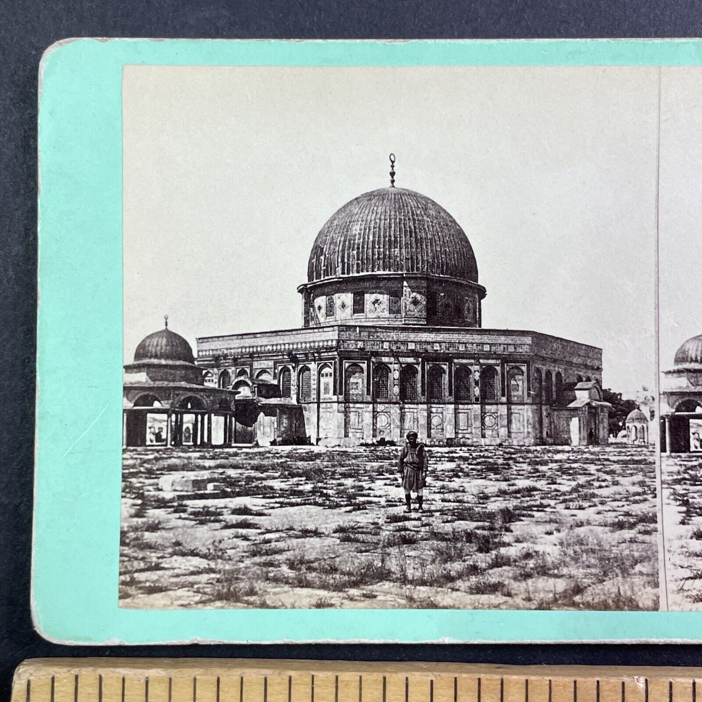 Solomon's Temple Mosque of Omar Israel Palestine Stereoview Salt Print 1860 Y456