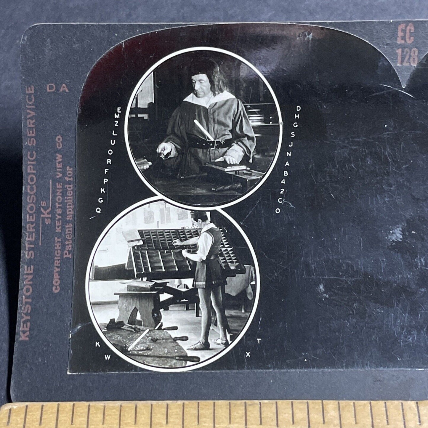 Antique 1920s Keystone Eye Training Magic Illusion Stereoview Photo Card P4655