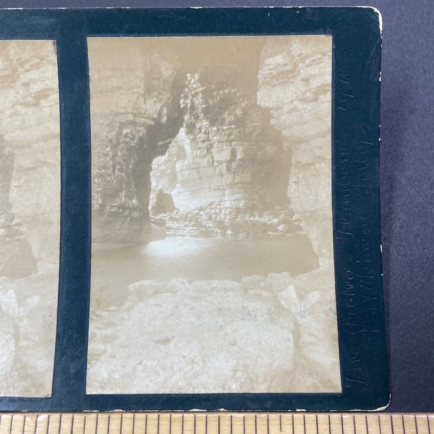 Antique 1910 Flamborough Head Caves Arches UK Stereoview Photo Card V2207