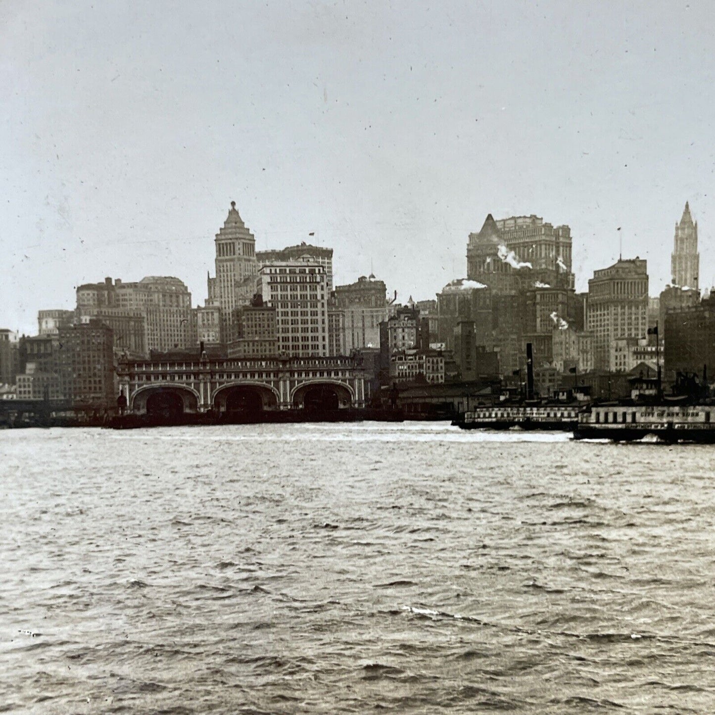 Antique 1910s Manhattan New York City NY Stereoview Photo Card P2802