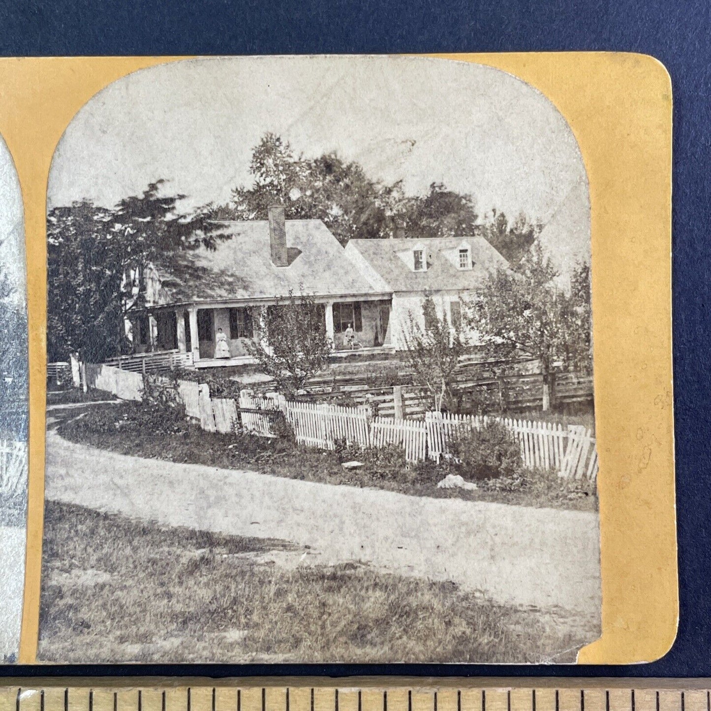 Orin Messer House Andover New Hampshire Stereoview Antique c1870s Y1437